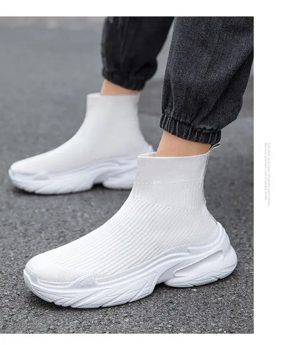 Footwear men's high top sports tennis shoes Luxury designer shoes Mesh breathable socks free boots Fashion casual men's shoes