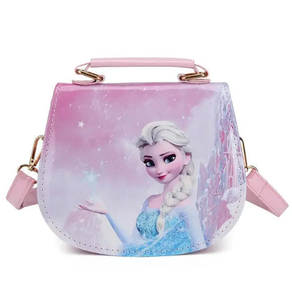 Cute cartoon anime Elsa princess messenger bag fashion girl handbag small bag baby shoulder messenger bag