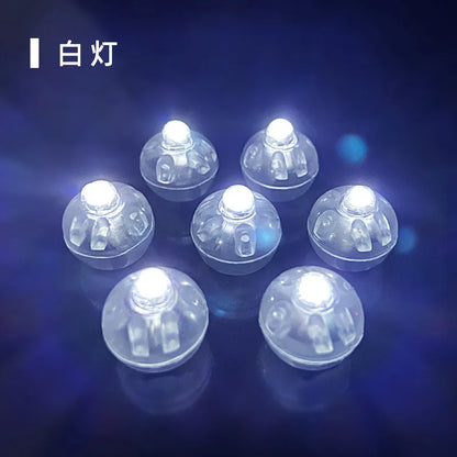 Miniature LED Flash/Monochrome Round Ball Lights Diy Dollhouse/Buiding Sand Table Scene Luminous Materials Accessory 10Pcs