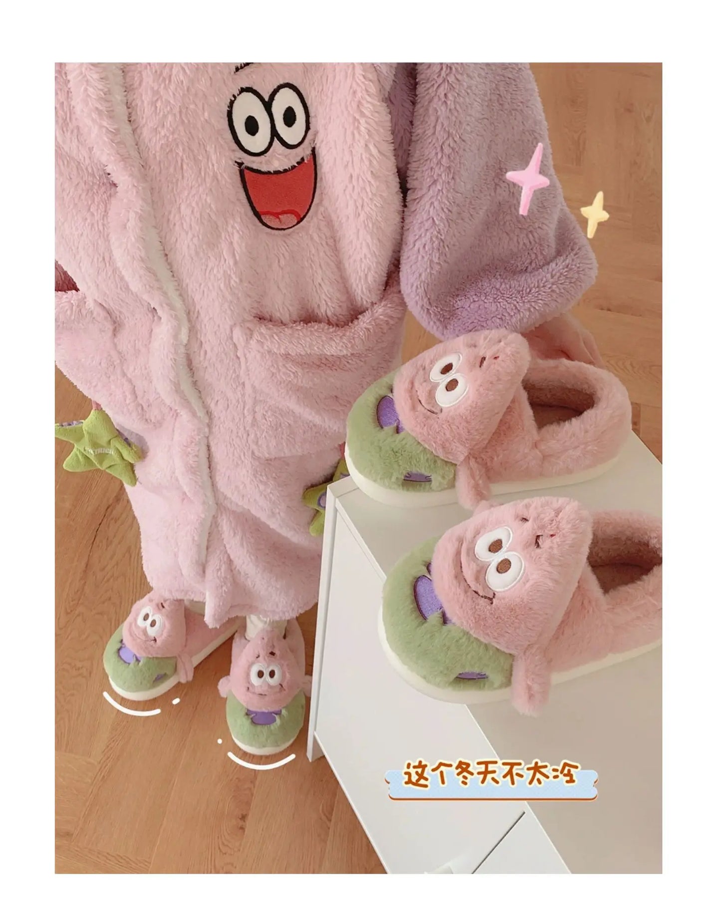 Parent-child Home Slippers Women Bedroom Non Slip Soft Sole Baby Shoes Winter Cute Plush Cotton Slippers Man Couple Slipper