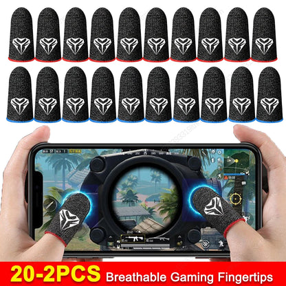 20-2PCS Finger Cots Gaming Fingertips Gloves Ultra-thin Breathable Sweatproof Touch Screen Gaming Finger Sleeves For PUBG Mobile