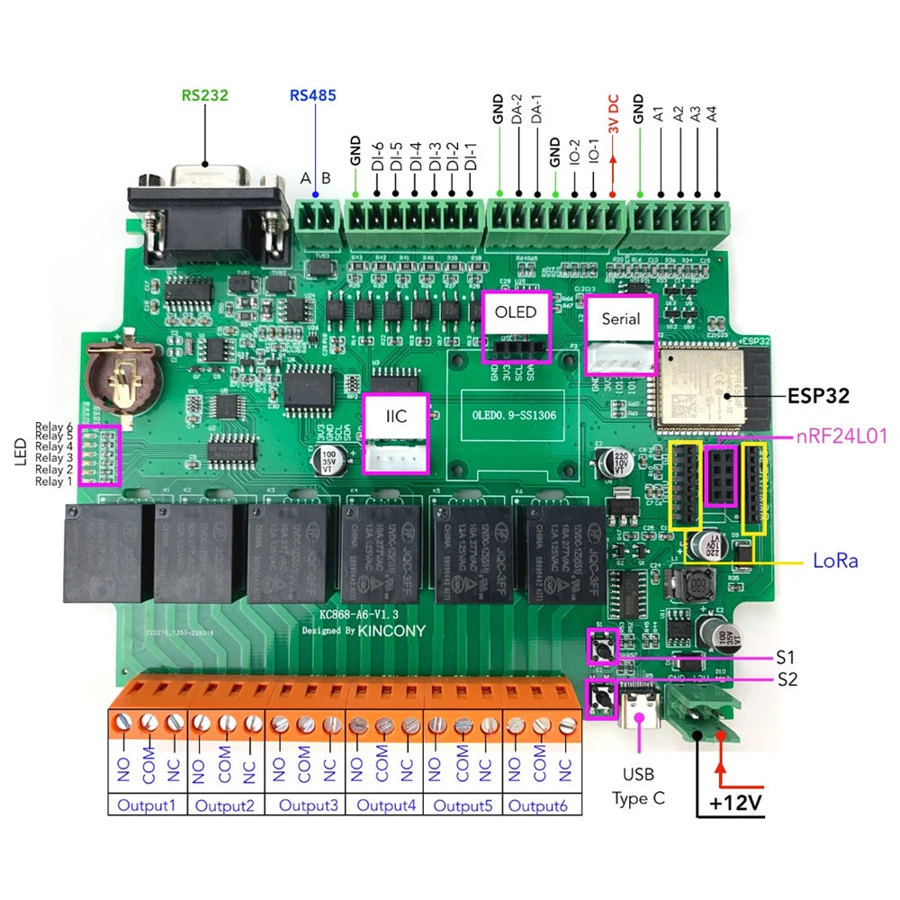 A6 Esphome-Relaisplatine ermöglicht ARDUINO IDE-Programmierung und ESPhome-Programmierung Bietet alle Arten von Beispielcodes Unterstützt MQTT