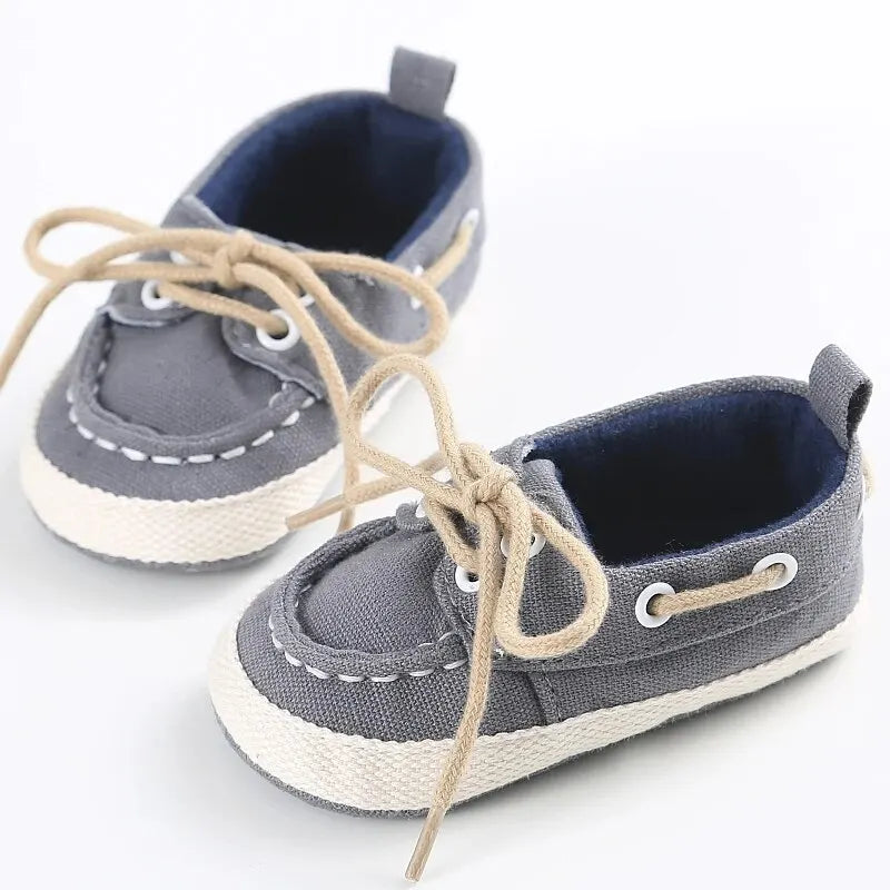 Walking Baby Shoes Sailor Formal Canvas Soft Sole Newborn Boy Girl Toddler Casual