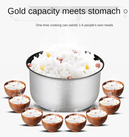 2L Mini Rice Cooker 2 Layers Steamer Multifunction Cooking Pot Electric Insulation Heating Cooker Food Container Lunch Box