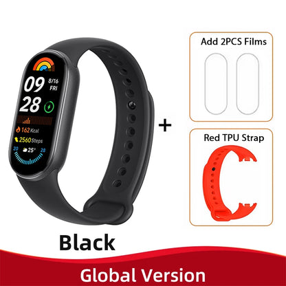 Global Version Xiaomi Smart Band 9 1.62" AMOLED Display 21 Day Battery Heart Rate Blood Oxygen Monitoring Sport Watch Waterproof