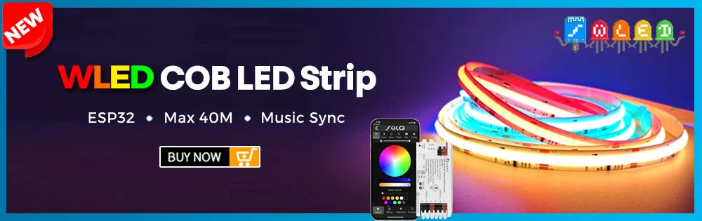 WLED Controller ESP32 with Microphone Sound Reactive Music Sync 5V 12V 24V WLED Remote Control Optional, Work with Alexa