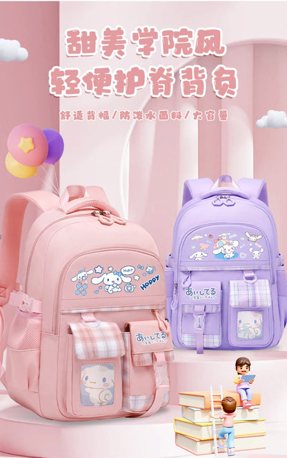 2024 new Sanrio Yugui Dog Schoolbag Schoolgirl Grade 1-6 high-capacity high-appearance minus load school backpack