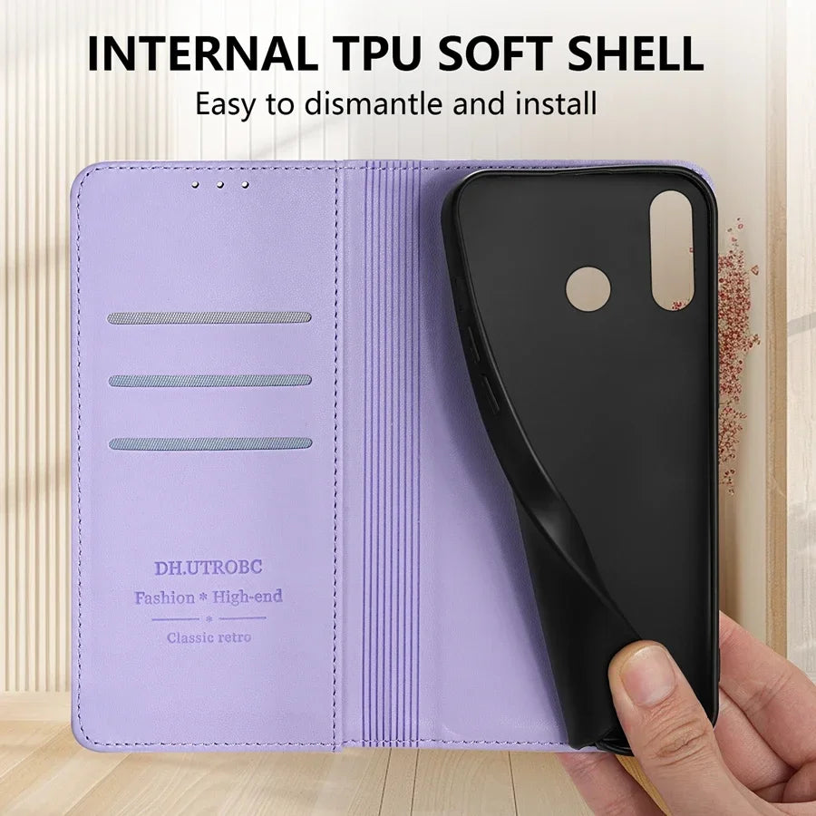 Wallet Skin Friendly Strong Magnetic Card Slot Flip Leather Case For Huawei P20 Pro P30 Lite P40 Lite P Smart 2019 Honor 10 Lite