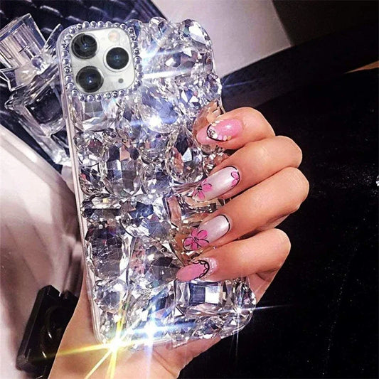 Luxury 3D Crystal Diamond Bling Sparkle Glitter Case for IPhone 14 Plus 13 11 15 Pro Max 12 Mini XS XR X 14Pro Women Girls Cover