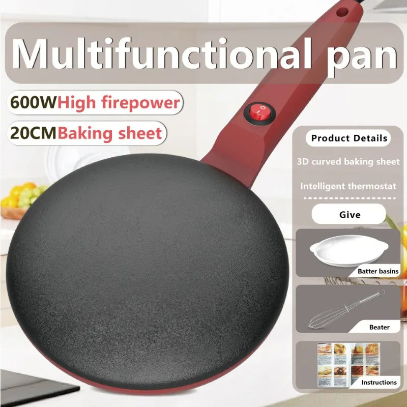 110V/220V Household Non-stick Pancake Machine Electric Crepe Baking Pan Instant Heating Spring roll Pastry Frying Grilling Plate