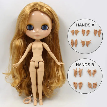 ICY DBS Blyth doll 1/6 bjd tan skin joint body shiny face 30cm toy girls gift