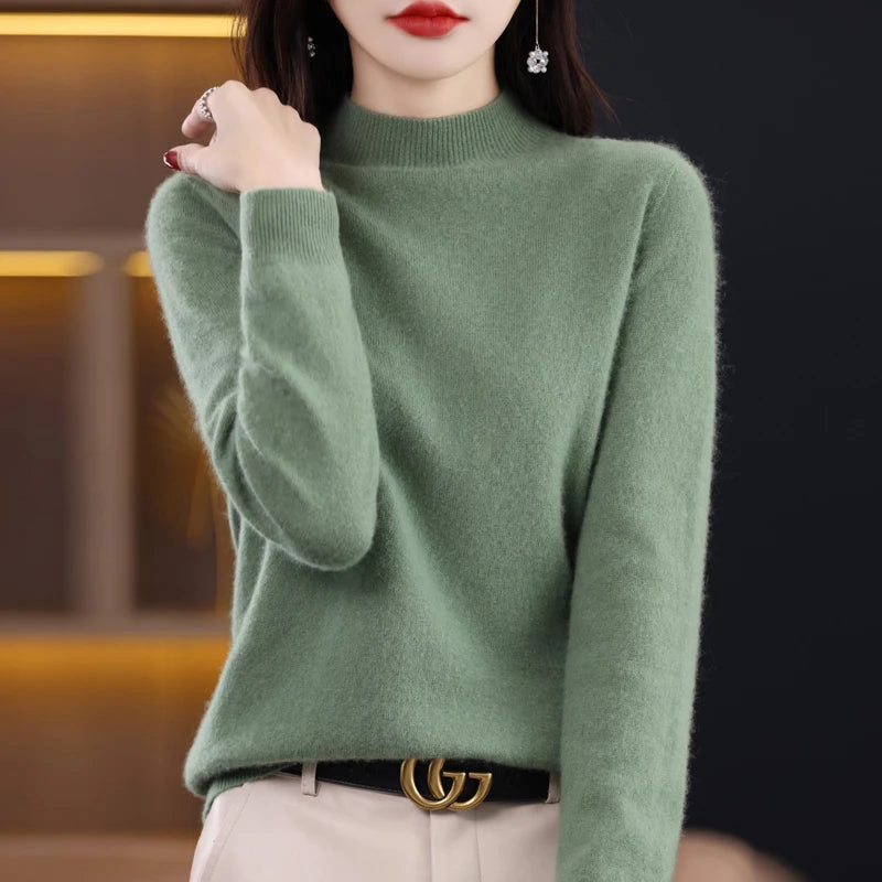 Cashmere Sweater Female 100% Merino Wool Winter Women Knitted Femme Pullover Top Winter Warm Women's 2024 New