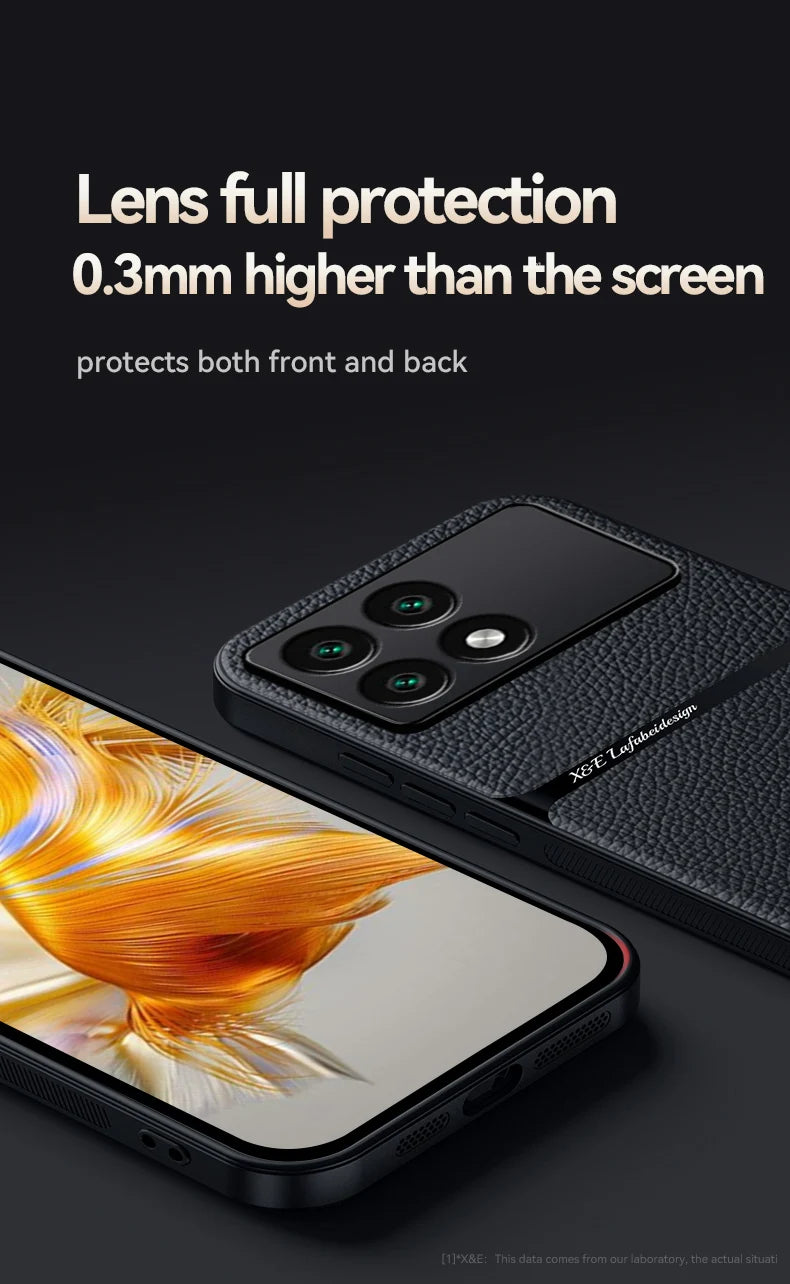 Back Leather Case Cover for Xiaomi Poco X6 Pro Car Holder Magnetic Leather Case Xiaomi Poco X6 Pro Mobile Phone Sets Poco X6 Pro