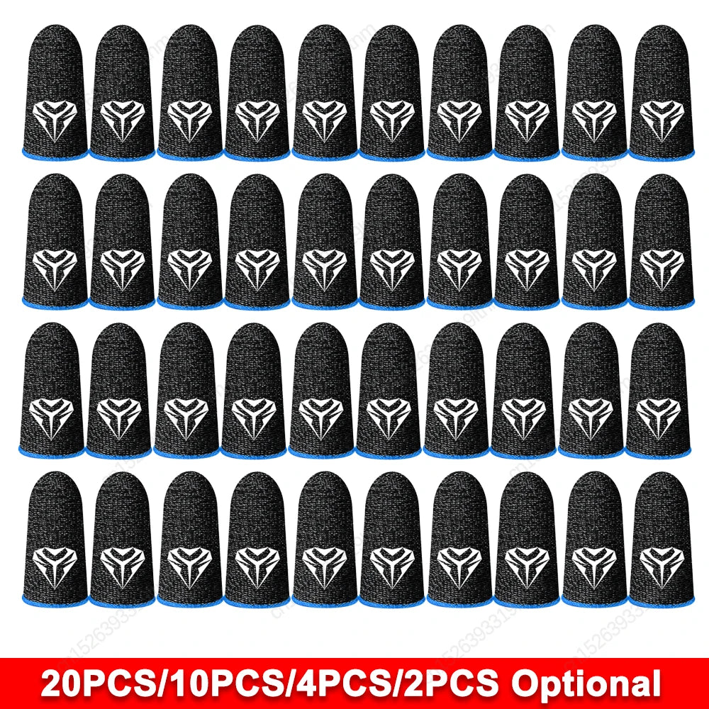 20-2PCS Finger Cots Gaming Fingertips Gloves Ultra-thin Breathable Sweatproof Touch Screen Gaming Finger Sleeves For PUBG Mobile