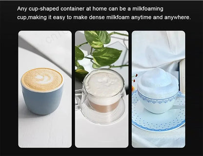 Wireless Milk Frother Electric Type-C Handheld Blender Stainless Steel Mini Coffee Maker Whisk Mixer For Coffee Cappuccino Cream