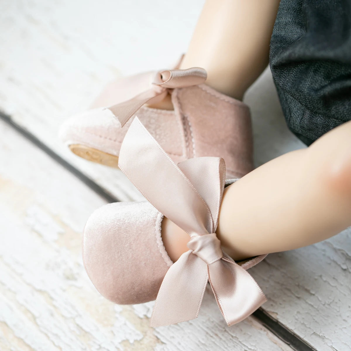 Baby Girl Shoes Bowknot Flats Wedding Princess Dress Shoes Ballet Slippers Non-slip Rubber Sole Toddler First Walking Crib Shoes