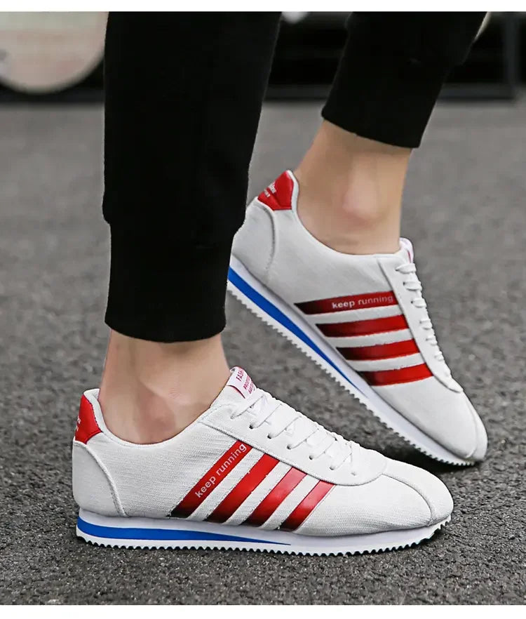 Men's Fashion Tennis Shoes Canvas Running Shoes Comfortable Flat Vulcanized Shoes Men's Breathable Gym Sports Men's Footwear