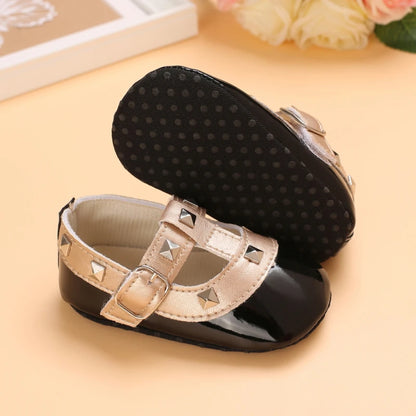 HAIZHIW 0-18Months Sweet Newborns Fashion Solid Color Casual Shoes Princess Shoes Soft-soled Sneakers 0-18 M Walking Shoes