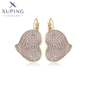 Xuping Jewelry New Arrival Round Promotion Gold Color Huggies Earrings for Women Girl Party Gift S00075729