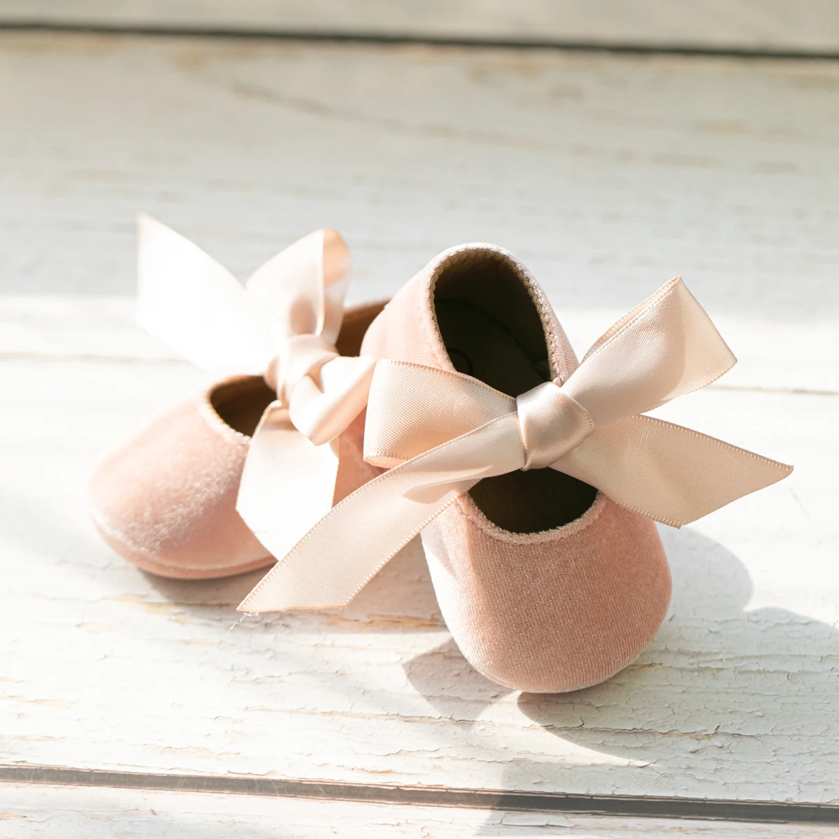 Baby Girl Shoes Bowknot Flats Wedding Princess Dress Shoes Ballet Slippers Non-slip Rubber Sole Toddler First Walking Crib Shoes