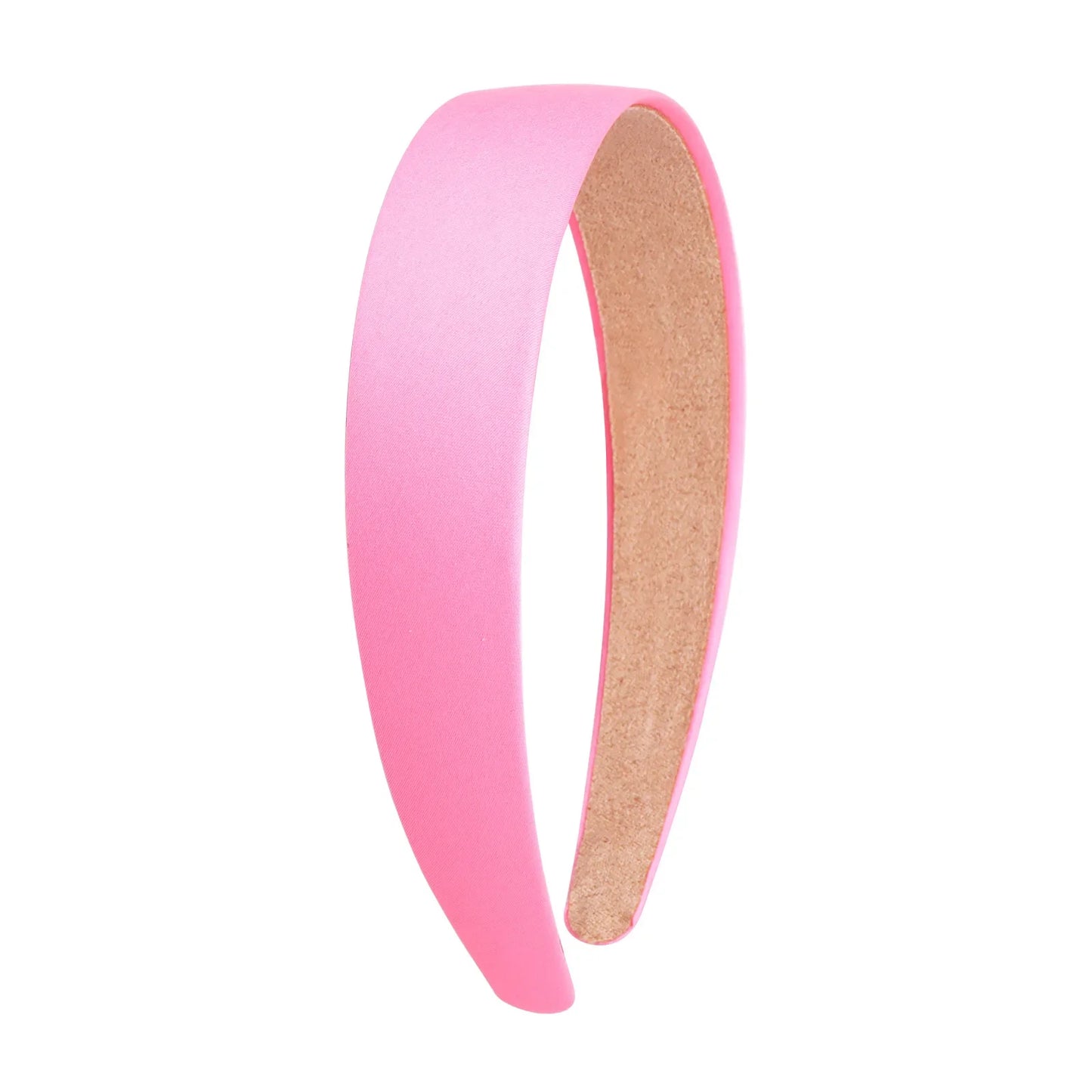 1/2 stücke Plain 3CM Breite Satin Stirnband Mädchen Stoff Überzogene Harz Haarbänder Kunststoff Haar Hoop Kinder Elastische Bänder Haar Zubehör