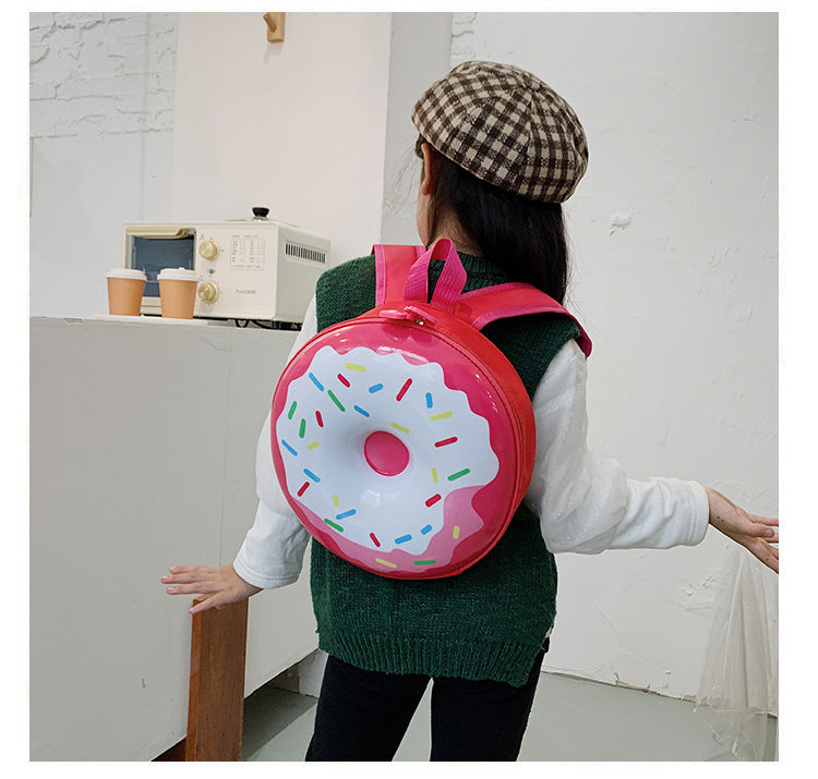 Cartoon Kids Backpack Cute Donut Eggshell Bag Fun Kindergarten Kids Backpack Boys Girls Backpack