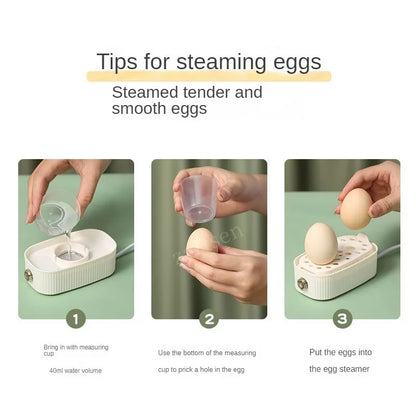 Multifunctional Electric Egg Cooker Heater Automatic Power Off Mini Eggs Food Steamer Poacher Breakfast Cooking Machine