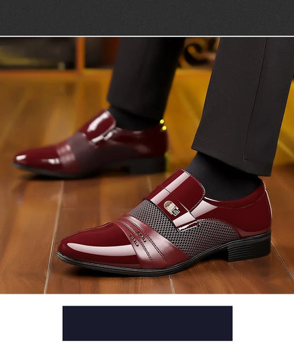 Oxford Shoes Men's Luxury Lacquer Wedding Shoe Pointed Toe Dress Shoes for Men Classic Business Men Leather Shoes Big Size 38-48