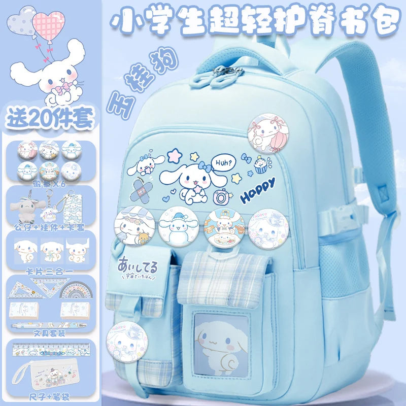 2024 new Sanrio Yugui Dog Schoolbag Schoolgirl Grade 1-6 high-capacity high-appearance minus load school backpack