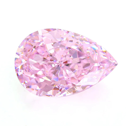 Cubic Zirconia Light Pink Pear Shape 4k Crushed Ice Cut Top Grade Synthetic Cz Gems High Quality For Diy Jewelry Making