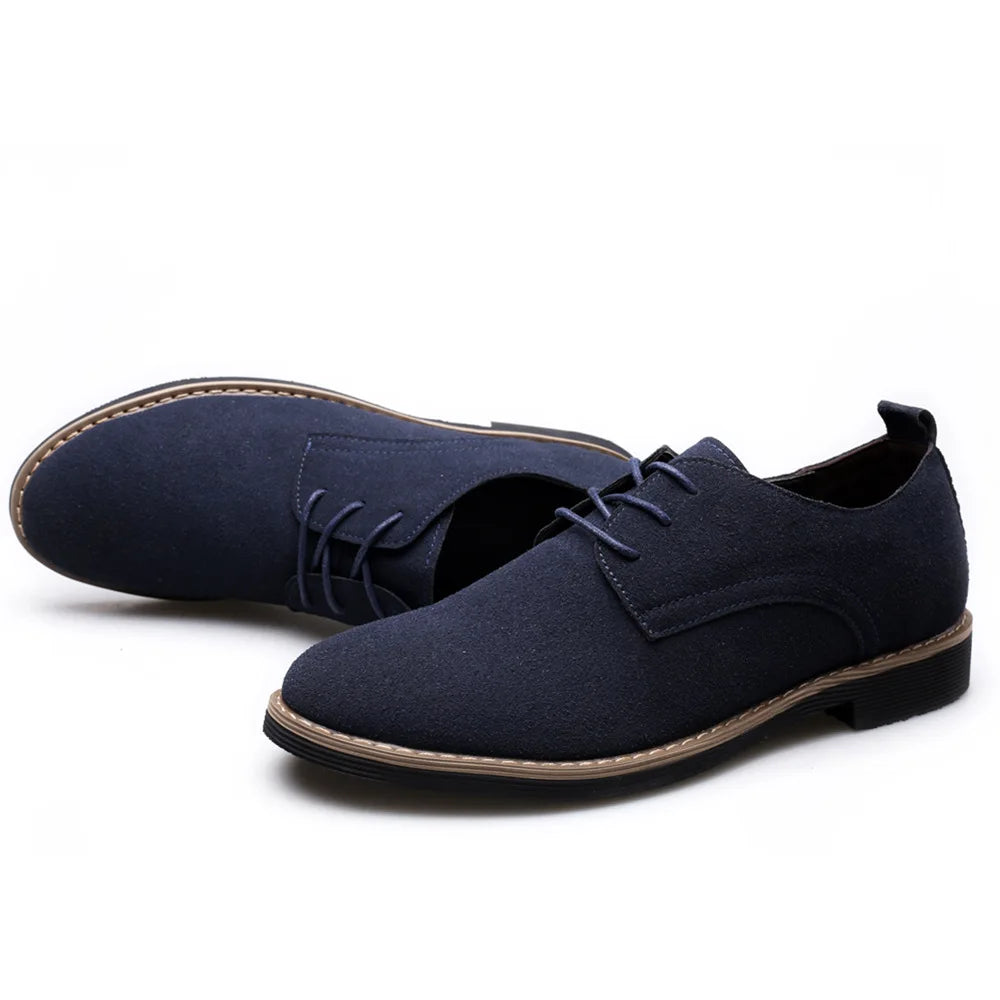 Luxury Men Oxford Shoes High Quality Suede Leather Shoes for Men Business Casual Shoe Lace-Up Men Party Wedding Shoes Plus Size