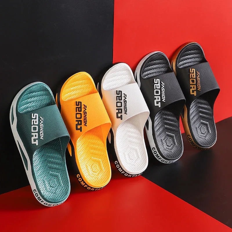 Men's Slippers Can Be Worn Externally In Summer Non-Skid Bathroom Sandals Trendy Bathroom Home Indoor Flip-flops For Men