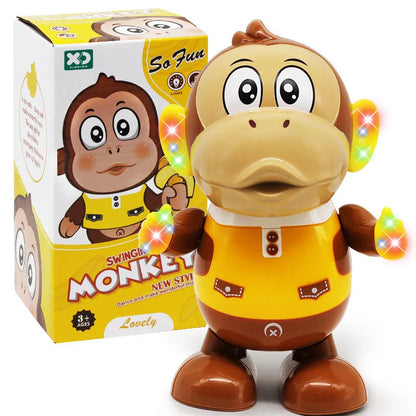 Kids Interactive Dancing Monkey Toy With Light And Music Can Walk Funny Swing Animal Doll Electric Toy Baby Toddler Gift