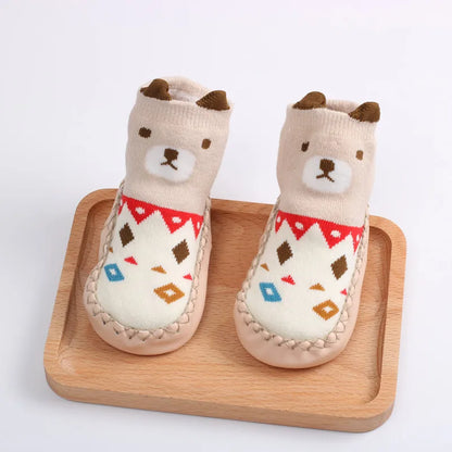 Children's Floor Socks Glue Non-slip Soft Soles Baby Boys and Girls Indoor Spring and Autumn Cartoon Cute Toddler Shoes