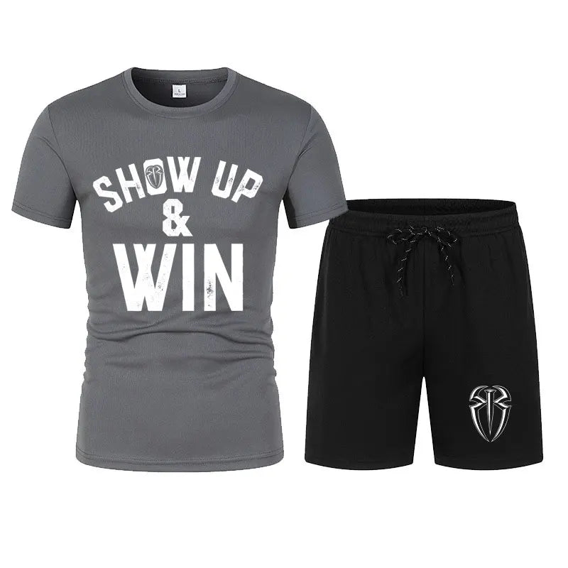 Men's Roman Reigns ''Acknowledge Me'' T-Shirt Shorts Set Summer Short Sleeve Man Overiszed Suits 2024 New Fashion Clothing Sets