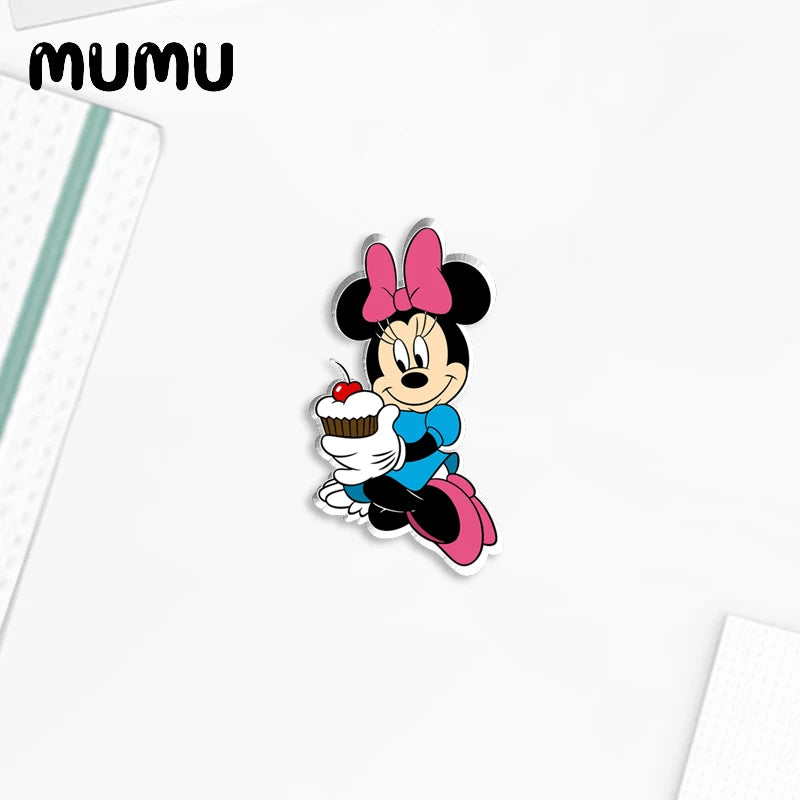 2024 New Minnie Mouse Lapel Pin Cartoon Acrylic Brooches Handmade Epoxy Jewelry Shirt Bag Badge