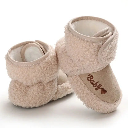 Winter Models of Newborn Baby Toddler Shoes Baby Boy Baby Girl First Walker Cotton Shoes Warm Plus Velvet Snow Boots Anti-slip