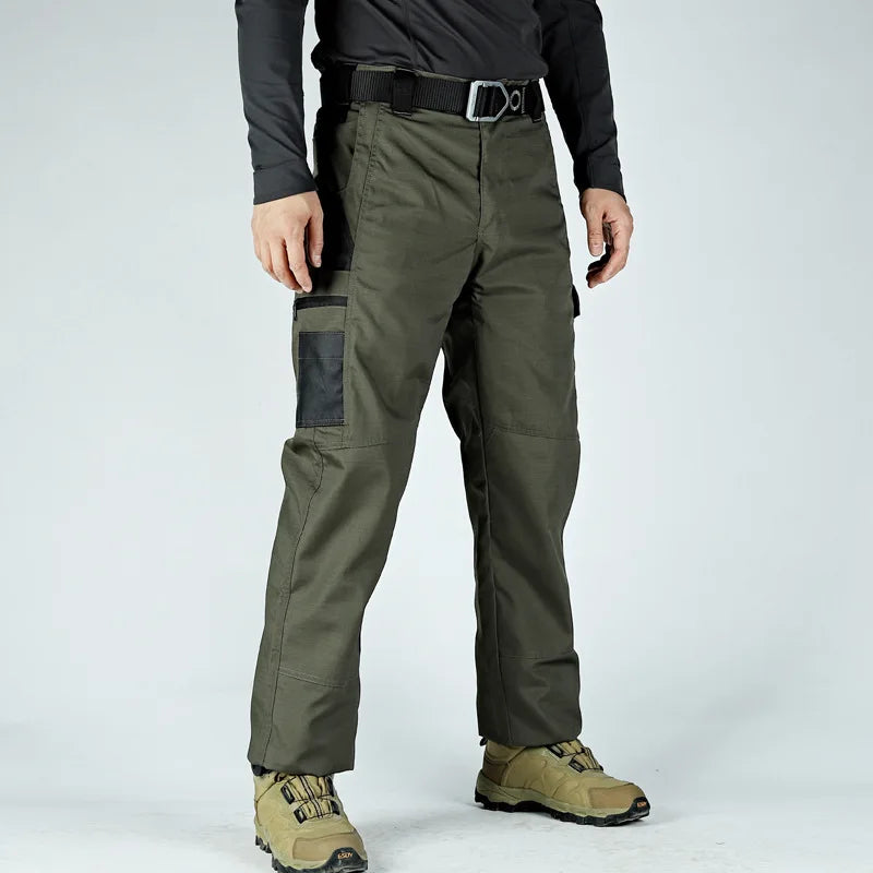 New Waterproof Casual Pants Men City Tactical Trousers Cargo Multi-Pocket Wear-Resistant Outdoor Hiking Training Male Overalls