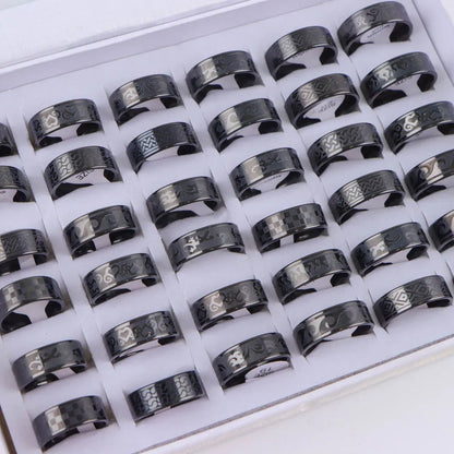 10pcs/lot Wholesale Fashion Simple Stainless Steel Ring For Men Women Beautiful Trendy Punk Jewelry Vintage Birthday Party Gifts