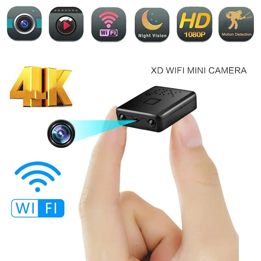 4K Full HD 1080P Mini-IP-Kamera XD WiFi Nachtsichtkamera IR-CUT Bewegungserkennung Sicherheits-Camcorder HD-Videorecorder