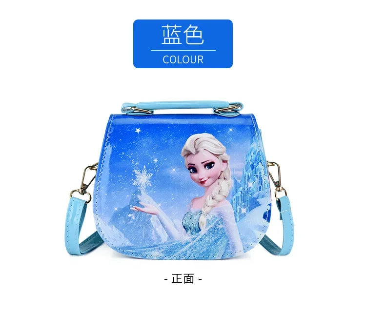 Cute cartoon anime Elsa princess messenger bag fashion girl handbag small bag baby shoulder messenger bag