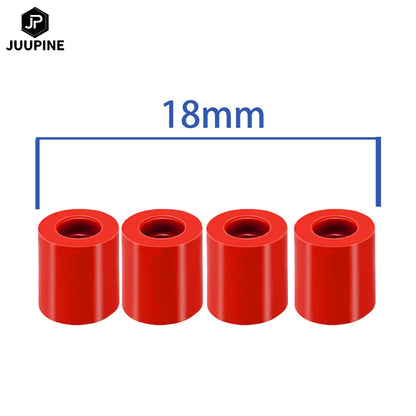 4pcs/set 18 16mm Hot Bed Leveling Column Silicone Solid Spacer Black Platform Leveler For CR-10/ CR10S Ende 3 3D Printer Parts