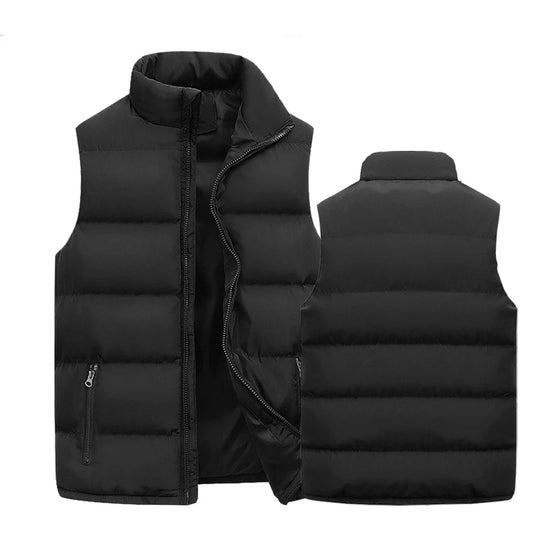 Herren Weste Jacke Warm Ärmellos Jacken Winter Wasserdicht Reißverschluss Mantel Herbst Stehkragen Lässige Weste Markenkleidung