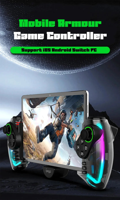 Ipega PG-9777S Bluetooth-Gamepad für Nintendo Switch Android iOS iPad PC mit dehnbarem RGB-Licht-Controller mit linearer Vibration