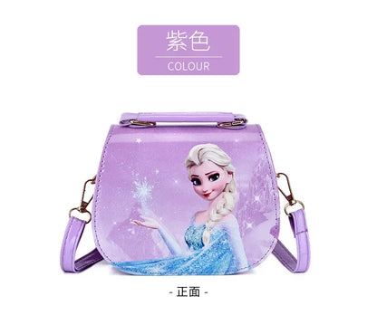 Cute cartoon anime Elsa princess messenger bag fashion girl handbag small bag baby shoulder messenger bag