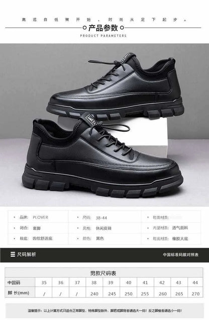 Casual Leather Shoes for Men Autumn Brand Men's Business Office Loafers Platform Mens' Soft Social Shoes Work Footwear Moccasins