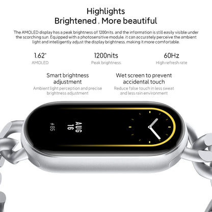 Global Version Xiaomi Smart Band 9 150+ Sports Modes Sleep Monitoring 1.62" AMOLED Display 21-day Battery Mi Wrist Sport Watch