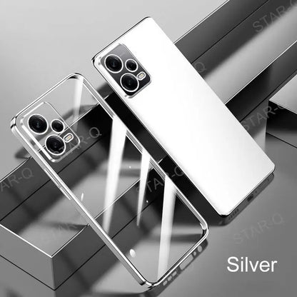 Luxury Plating Clear Case For Xiaomi Redmi Note 12 Pro 5g 12s 4g 12pro Plus Soft Silicone Transparent Bumper Back Cover Note12 S