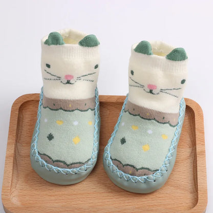 Children's Floor Socks Glue Non-slip Soft Soles Baby Boys and Girls Indoor Spring and Autumn Cartoon Cute Toddler Shoes