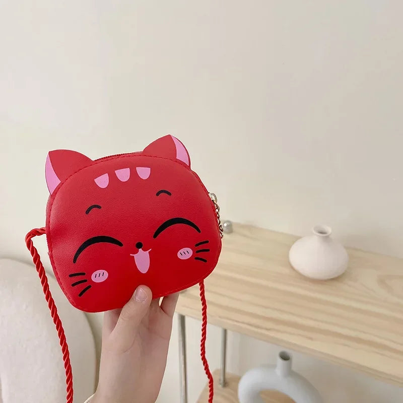 New Cartoon Children Messenger Bag Cute Cat Children Fashion Coin Purses and Handbags Cute Boy Girl Mini Shoulder Bag